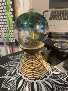 Tree of Strength globe on assembled base